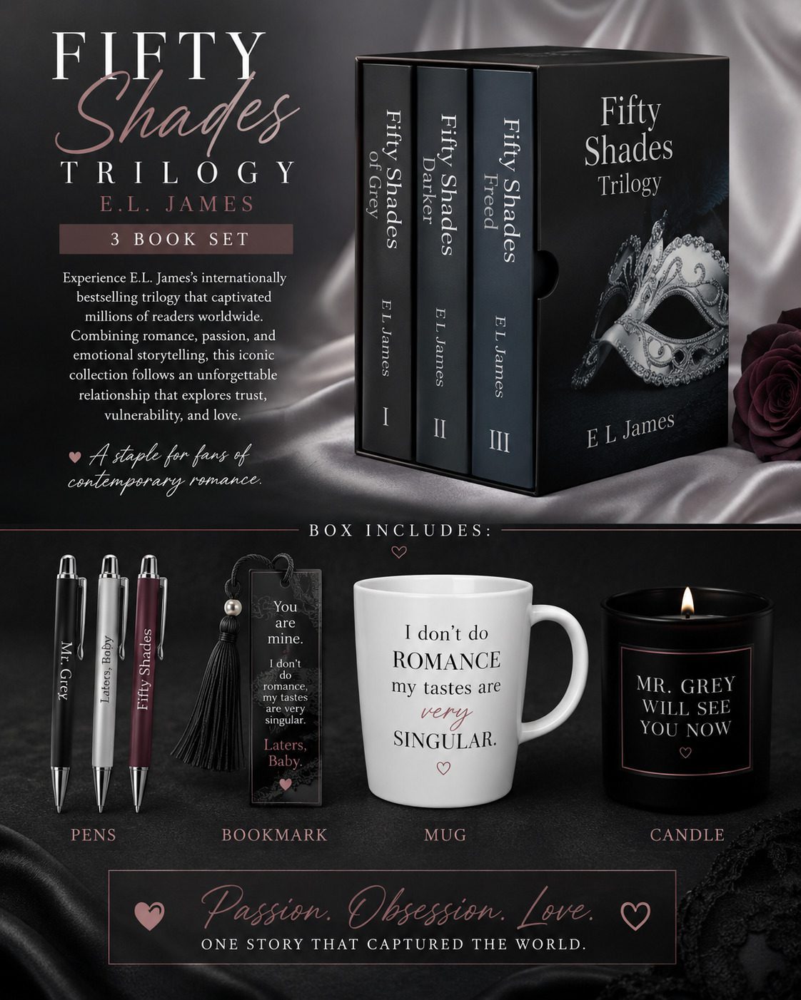 Fifty Shades Trilogy - E.L. James 3 Book Set
